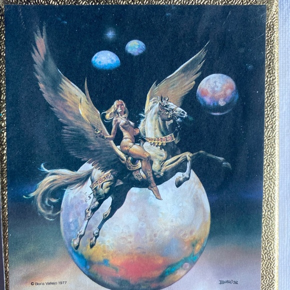 1977 New Vtg Boris Vallejo 50 Book Plates Set Fantasy Sci Fi Art Library Ex Libr - Picture 3 of 7